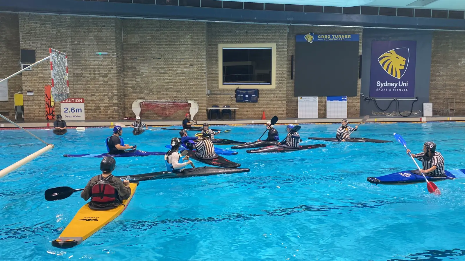 Sydney Uni Canoe Polo action shot 2